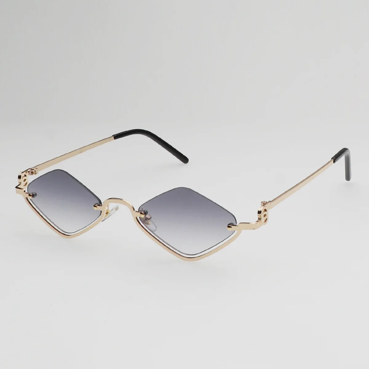 Fashion Small Polygonal Sunglasses Women Luxury Brand Metal Half Frame Sun Glasses Ladies Hipster Sexy Cat Eye Shades Vintage