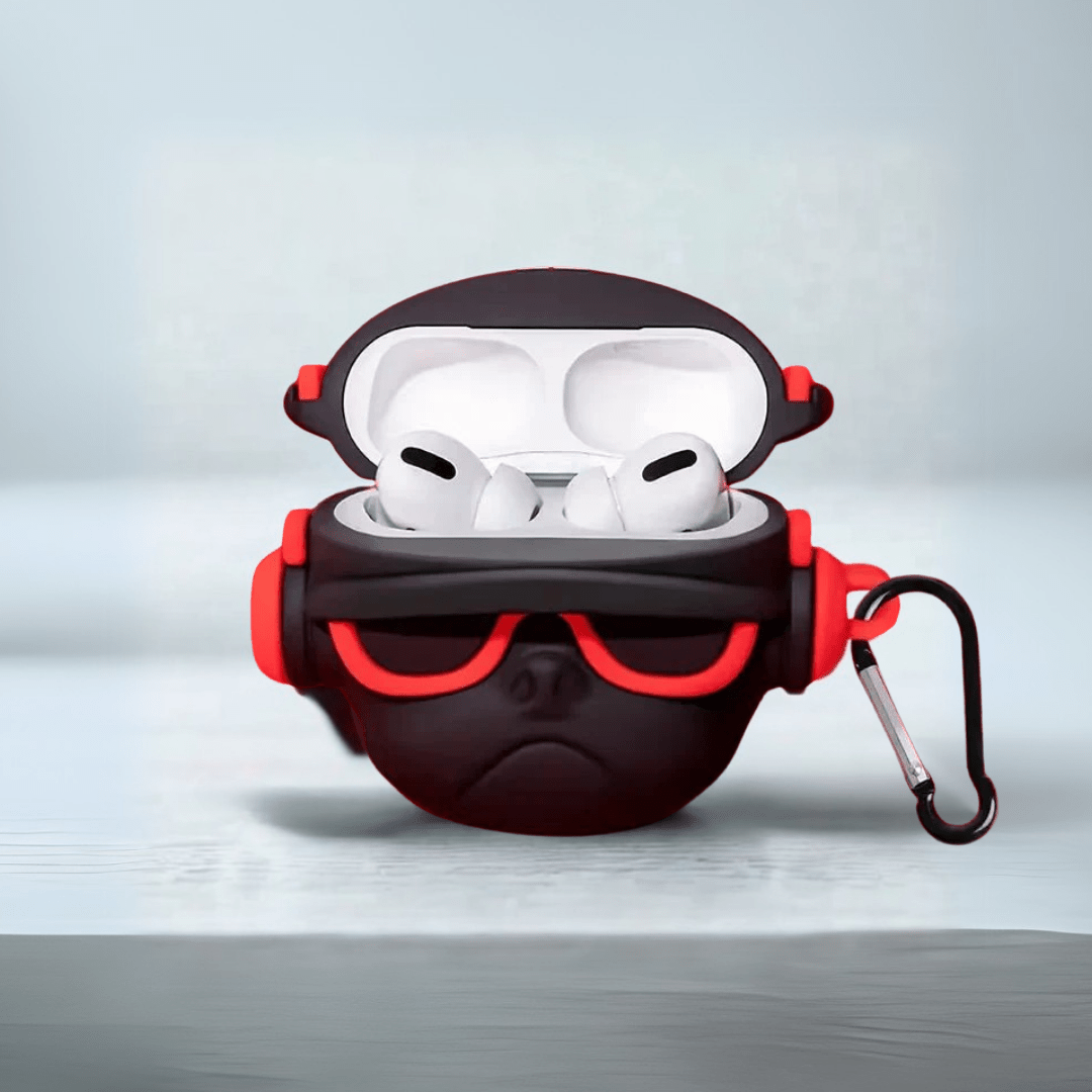 3D Hip - Hop Bulldog Airpods Case - The Cute Corner