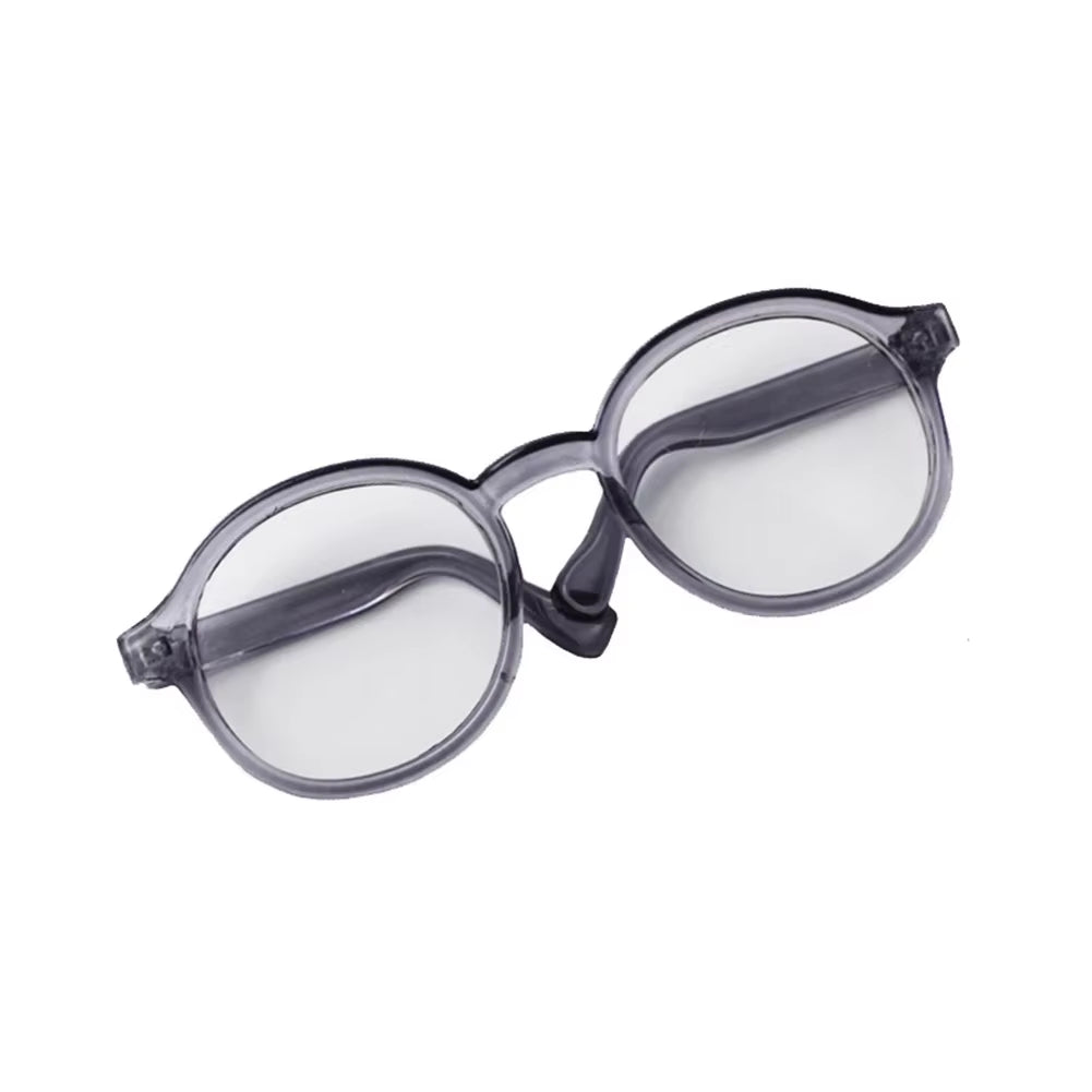 Labubu 6.5Cm Transparent Plastic Glasses for 1/8 1/6 1/3 1/4 BJD for Labubu MSD Plush for EXO Doll Sunglasses