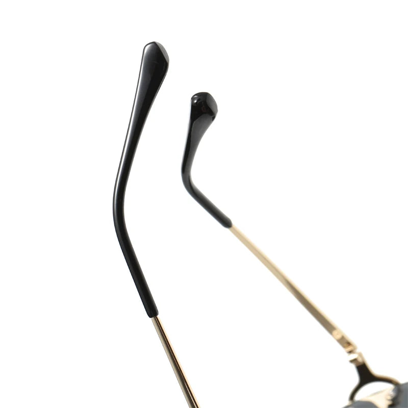 Square Rimless Glasses Trend Metal High-Grade Men'S and Women'S Sunglasses Street Shot Sunglasses