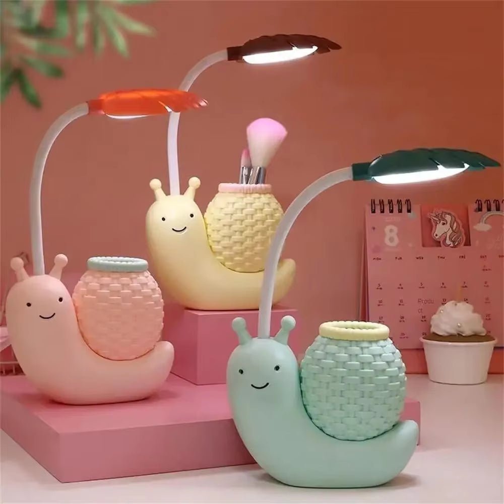 Cartoon LED Snail Desk Lamp Children Bedroom Night Light Reading Study Birthday Christmas Gift Home Decorations Eye Protection - The Cute Corner