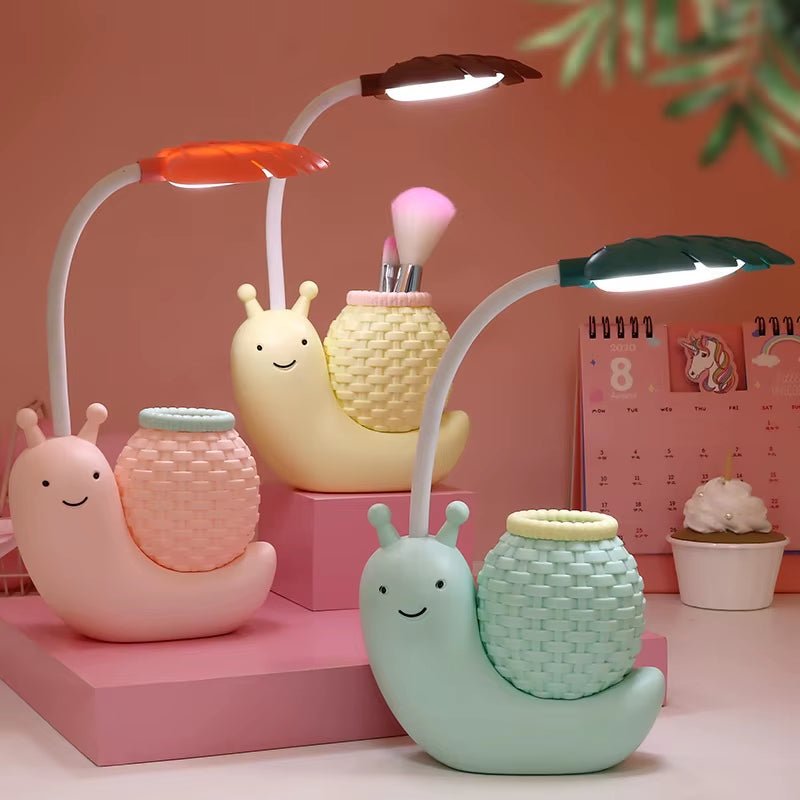 Cartoon LED Snail Desk Lamp Children Bedroom Night Light Reading Study Birthday Christmas Gift Home Decorations Eye Protection - The Cute Corner