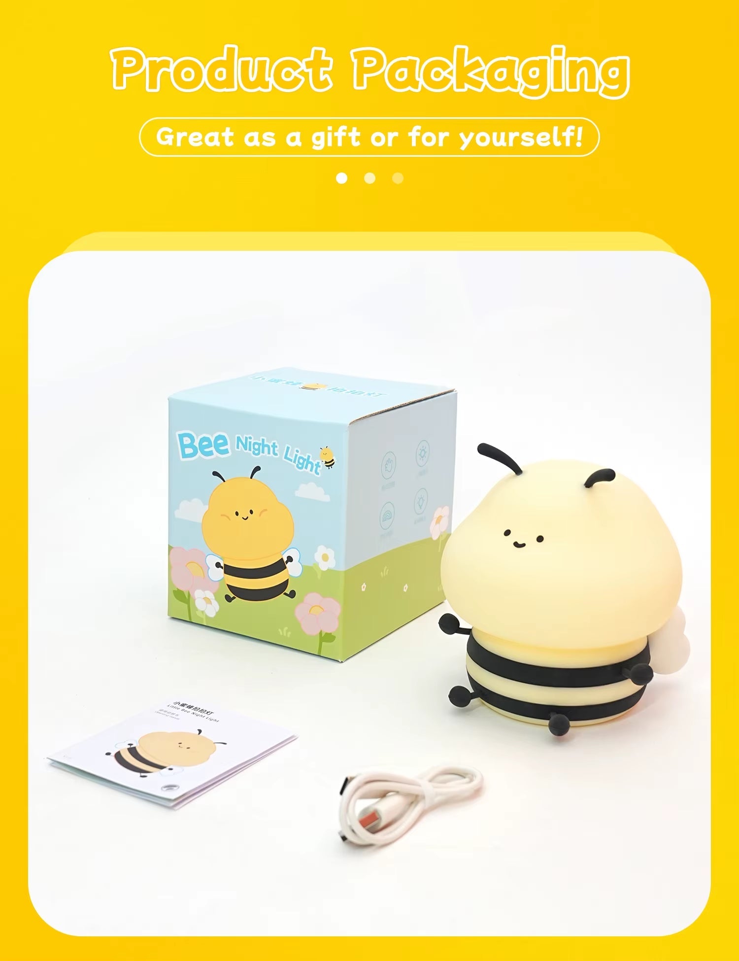 Cute Bee Silicone Night Light - The Cute Corner
