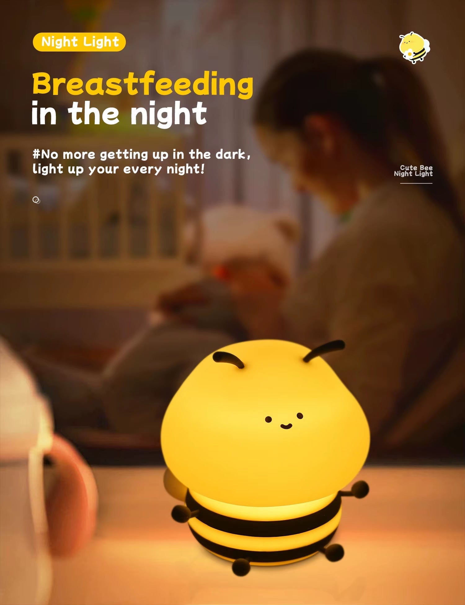 Cute Bee Silicone Night Light - The Cute Corner