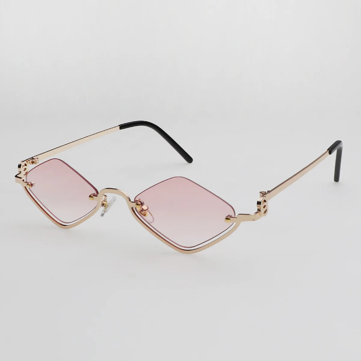Fashion Small Polygonal Sunglasses Women Luxury Brand Metal Half Frame Sun Glasses Ladies Hipster Sexy Cat Eye Shades Vintage