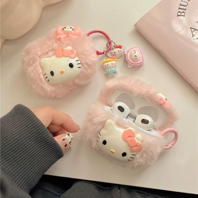 Hello Kitty Pink Plush Airpods Case - The Cute Corner