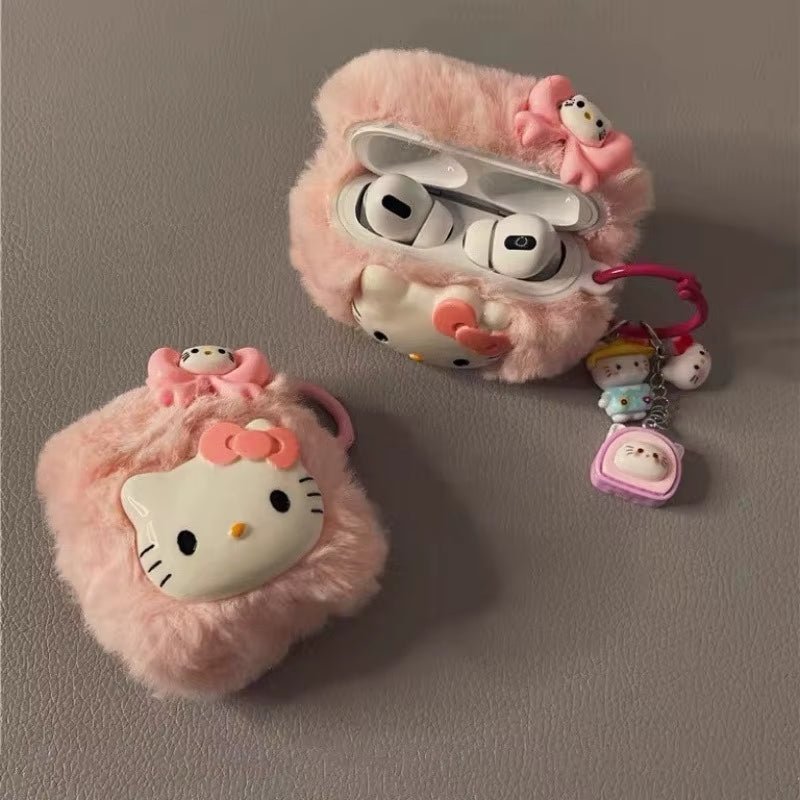 Hello Kitty Pink Plush Airpods Case - The Cute Corner