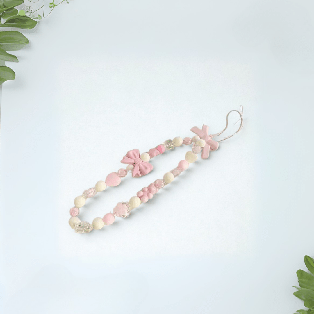 Korean Bear & Heart Phone Chain - The Cute Corner