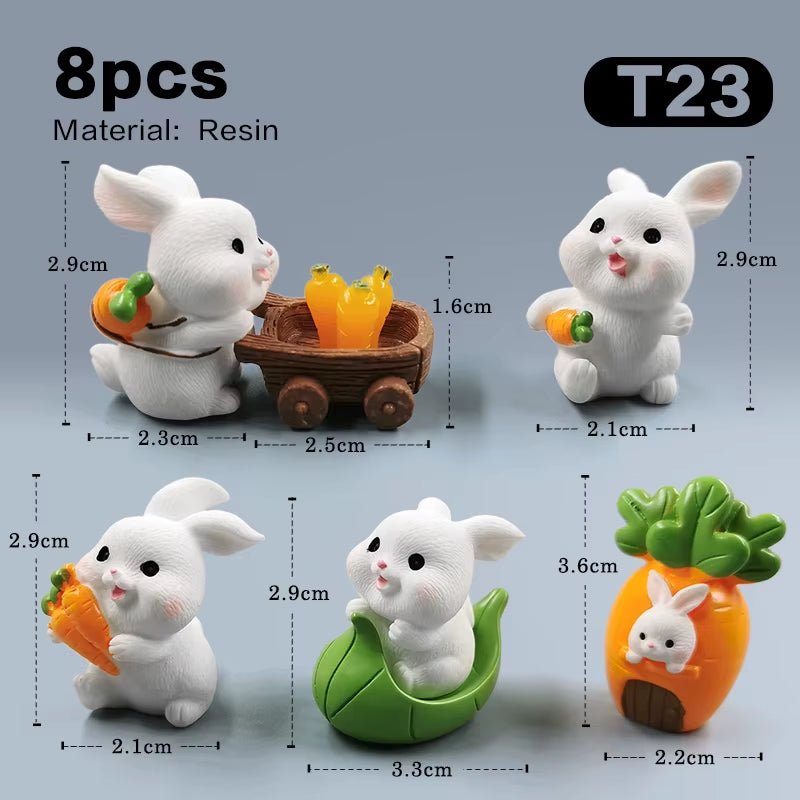 Mini Easter Bunny Figurines - The Cute Corner