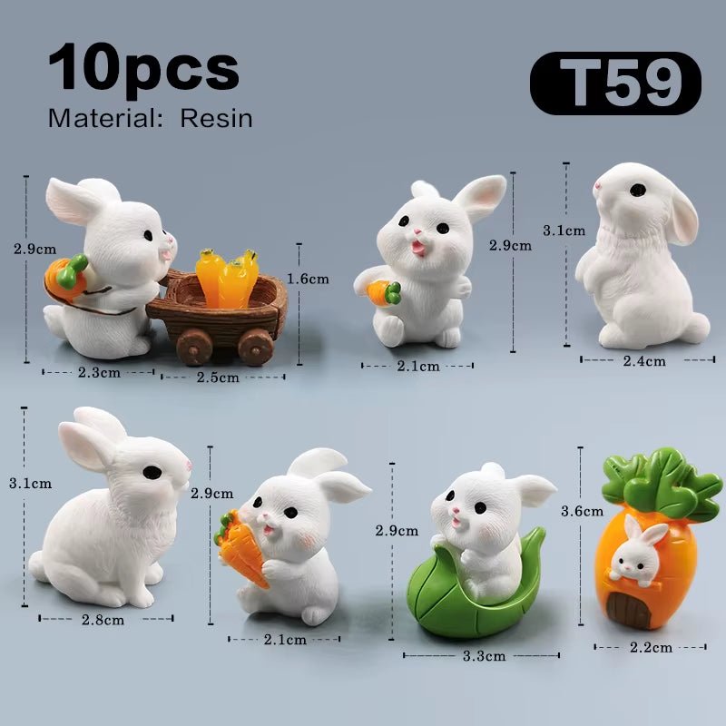 Mini Easter Bunny Figurines - The Cute Corner