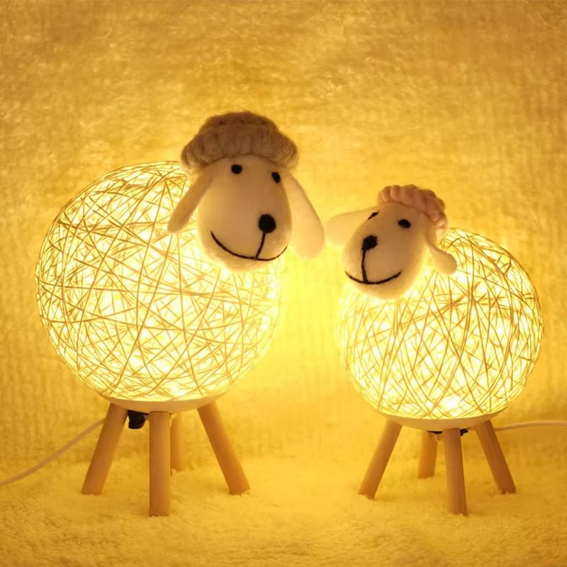 Yiins Little Sheep Desk Lamp Girl S Bedroom Atmosphere Light Cute Little Sheep Intelligent Timer Sleep Night Light - The Cute Corner