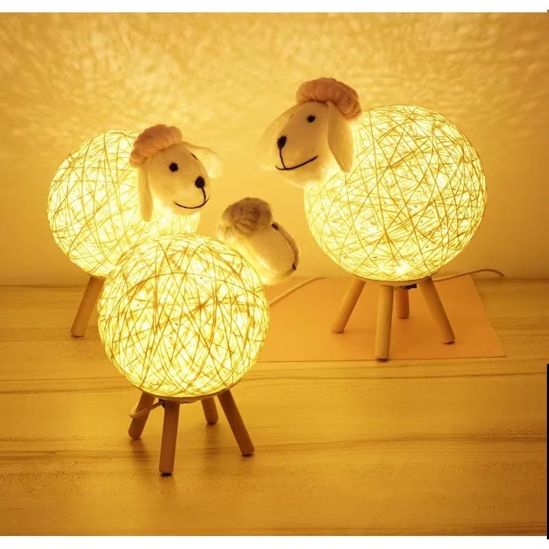 Yiins Little Sheep Desk Lamp Girl S Bedroom Atmosphere Light Cute Little Sheep Intelligent Timer Sleep Night Light - The Cute Corner