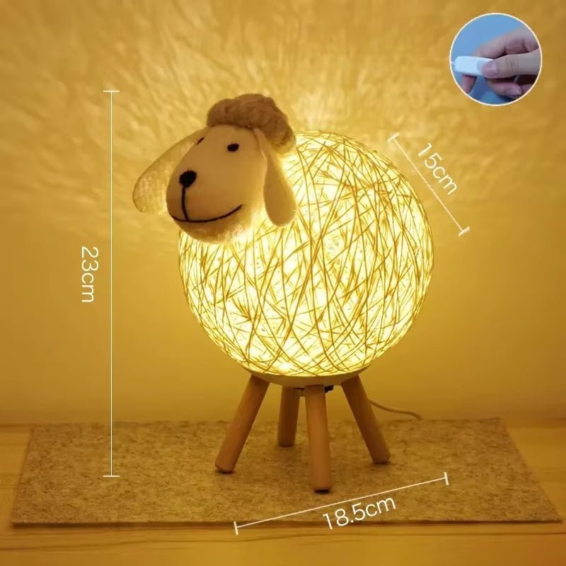 Yiins Little Sheep Desk Lamp Girl S Bedroom Atmosphere Light Cute Little Sheep Intelligent Timer Sleep Night Light - The Cute Corner