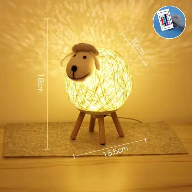 Yiins Little Sheep Desk Lamp Girl S Bedroom Atmosphere Light Cute Little Sheep Intelligent Timer Sleep Night Light - The Cute Corner