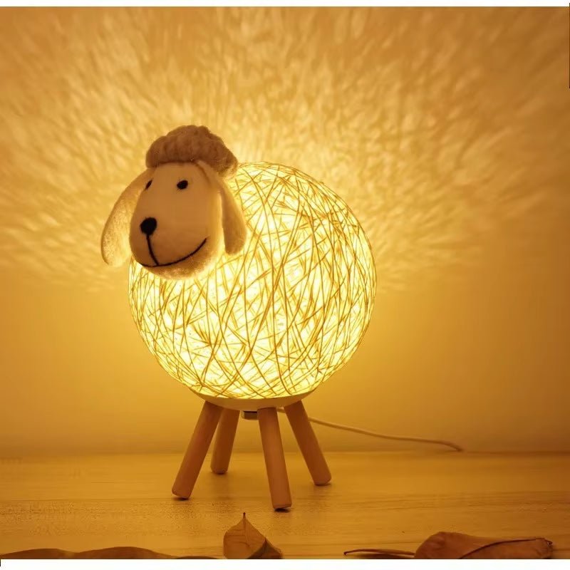 Yiins Little Sheep Desk Lamp Girl S Bedroom Atmosphere Light Cute Little Sheep Intelligent Timer Sleep Night Light - The Cute Corner