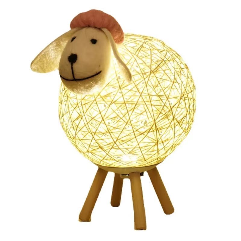 Yiins Little Sheep Desk Lamp Girl S Bedroom Atmosphere Light Cute Little Sheep Intelligent Timer Sleep Night Light - The Cute Corner